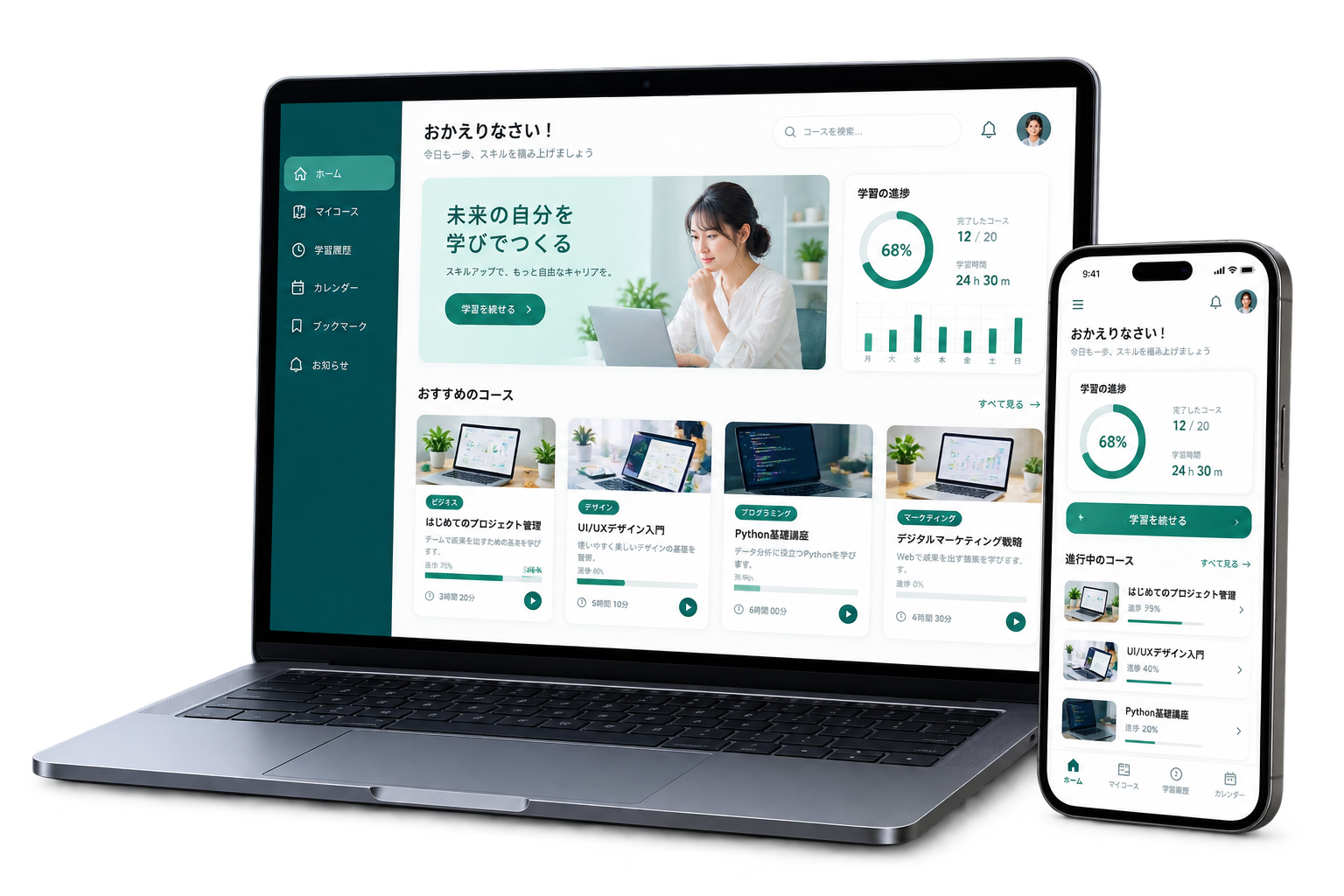 パソコンとスマートフォンで利用できるRelabo Training